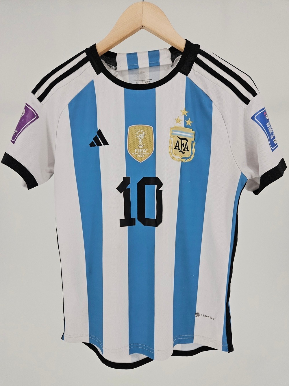 Adidas Argentina Messi #10 2022 FIFA World Cup Home Jersey Size Small